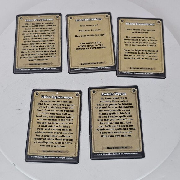 Blizzcon 2014 2015 Hearthstone Hero Class Set of 5 Card Warcraft Blizzard - Picture 7 of 10
